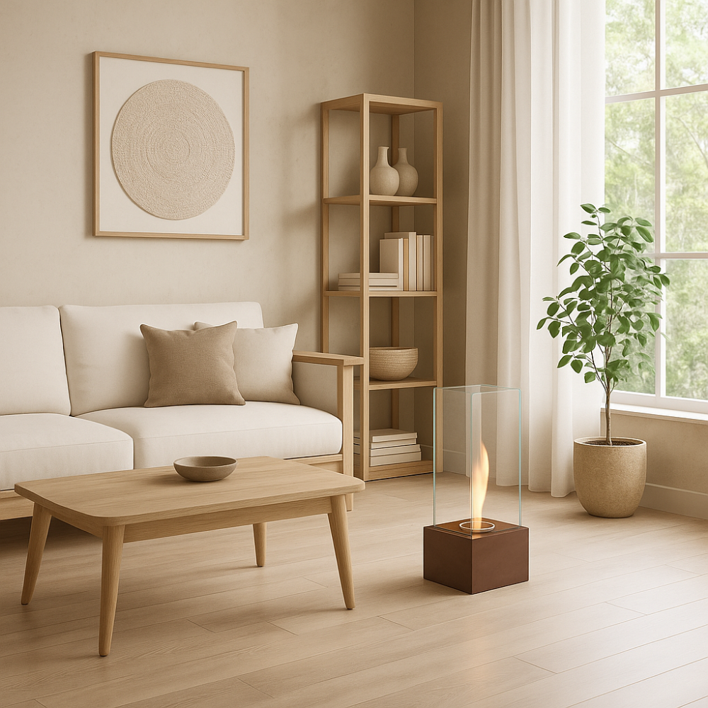 Glow, Caminetto al bioetanolo (25cm X 25cm H. 65cm)