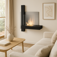 Blaze, Biocamino da parete (22cm X 72cm H. 63cm)