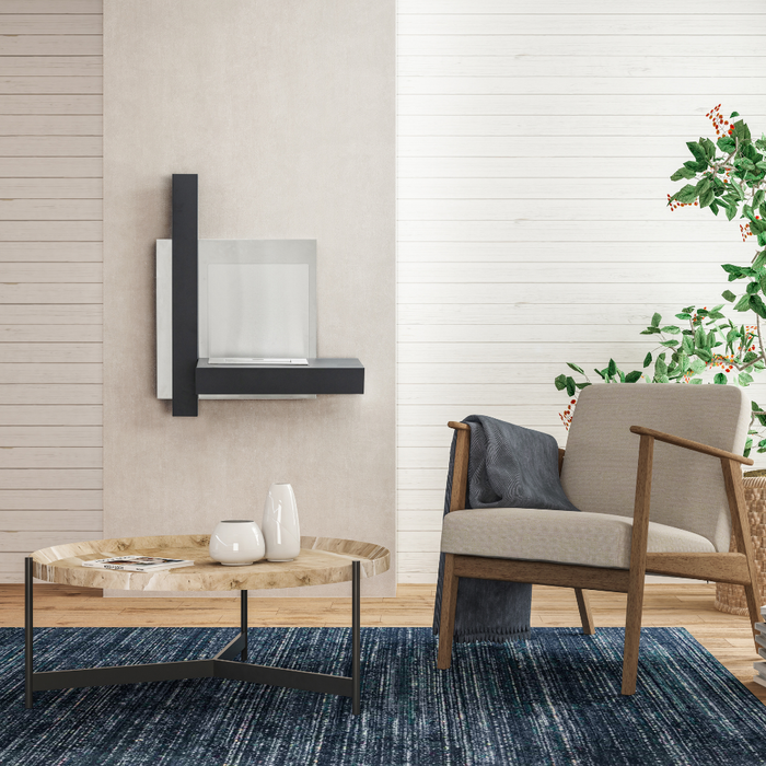 Blaze, Biocamino da parete (22cm X 72cm H. 63cm)