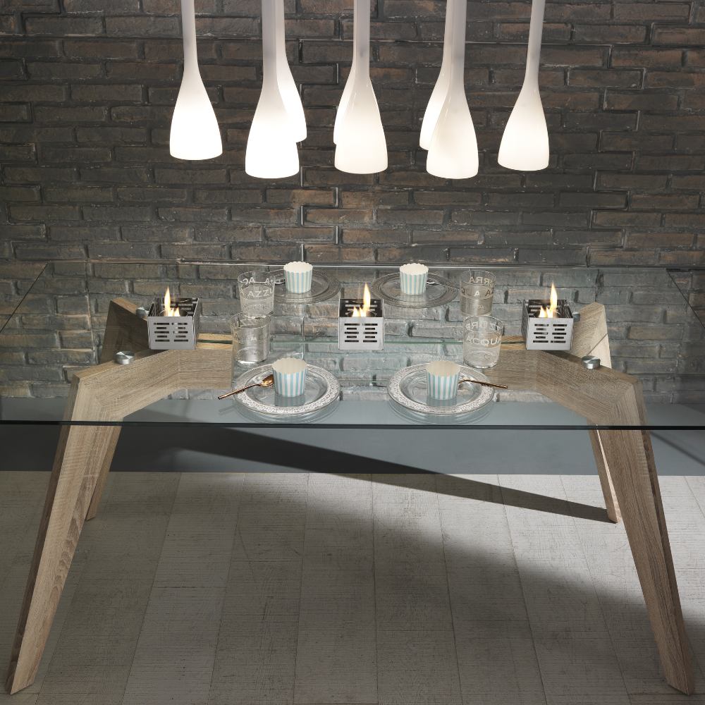 Trio, Biocamino da tavolo (10cm X 10cm H. 8cm)