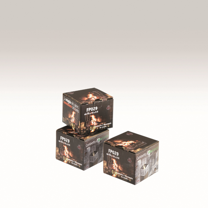 Trio, Biocamino da tavolo (10cm X 10cm H. 8cm)