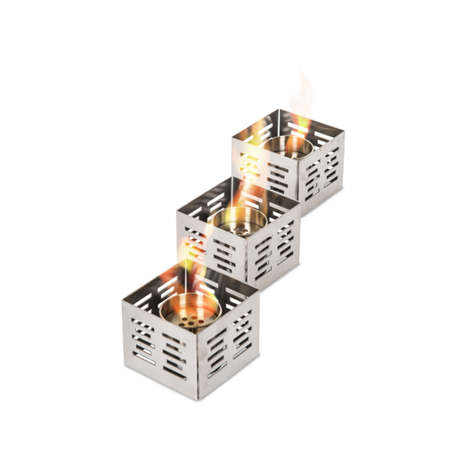 Trio, Biocamino da tavolo (10cm X 10cm H. 8cm)