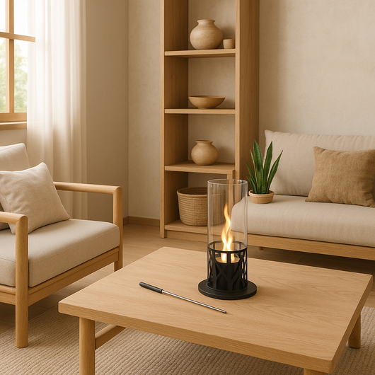 Spark, Biocamino da tavolo (20.3cm X 20.3cm H. 50cm)