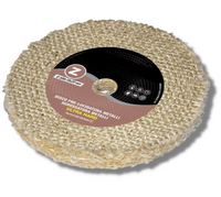 Disco Lucidatura In Sisal Pura Ultra Hard 200 mm Per Lucidare A Specchio Alluminio Acciaio Inox Metalli Ottone Rame Dischi Sgrossatura Mola Lucidante