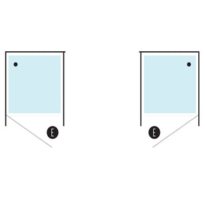 Porta doccia battente swing per box nicchia black profilo nero cristallo 6 mm *** misure 98-100xh195 cm, confezione 1