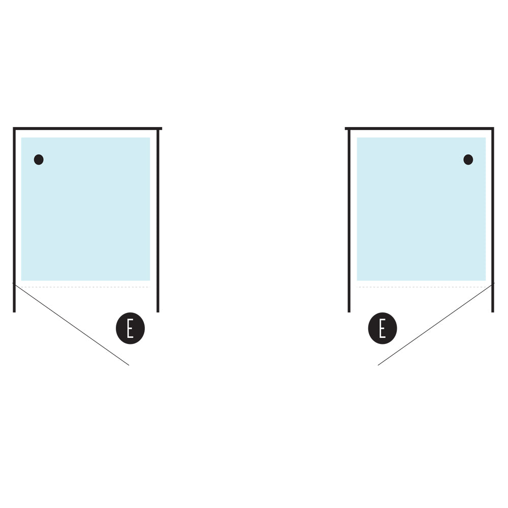 Porta doccia battente swing per box nicchia black profilo nero cristallo 6 mm *** misure 88-90xh195 cm, confezione 1