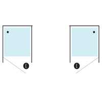 Porta doccia battente swing per box nicchia black profilo nero cristallo 6 mm *** misure 88-90xh195 cm, confezione 1