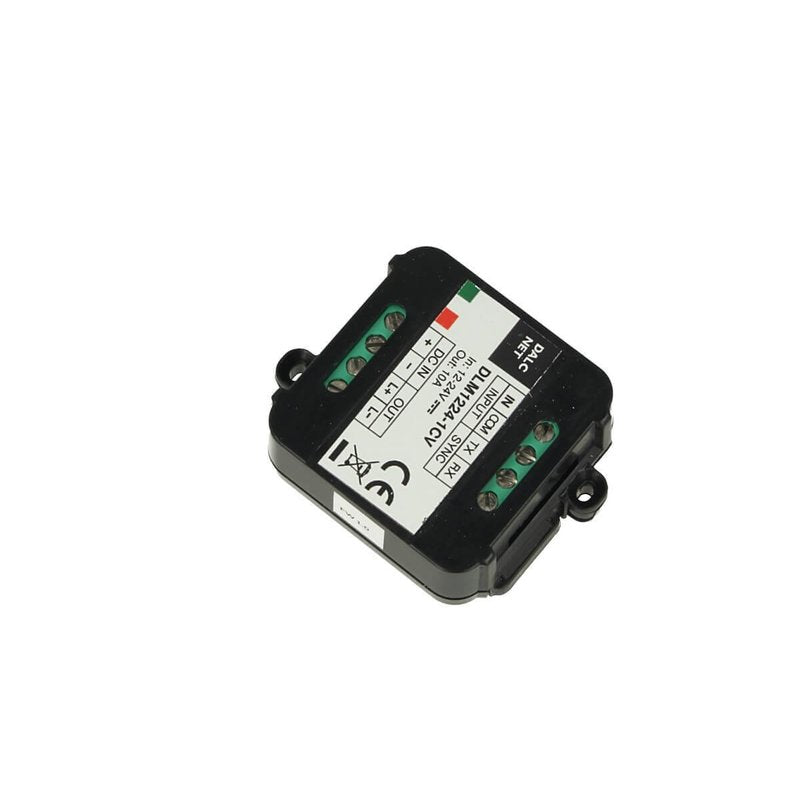 Dalcnet DLM1224-1CV Led Dimmer Master Slave Amplificatore PWM 12V 24V 10A Pulsante N.O. 0/1-10V Potenziometro