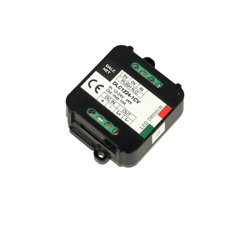Dalcnet Easy Led Fader Dimmer Driver 12V 24V 10A Con Pulsante N.O. Push DLC1224-1CV