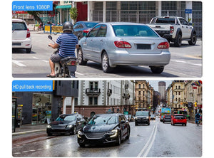 Dash Cam Anteriore E Posteriore Doppia Dash Cam Per Auto da 3 Pollici 1080p HD Registratore di Guida Intelligente Per Cruscotto con Sensore di Gravità con Rilevamento del Movimento