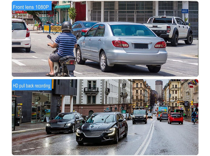 Dash Cam Anteriore E Posteriore Doppia Dash Cam Per Auto da 3 Pollici 1080p HD Registratore di Guida Intelligente Per Cruscotto con Sensore di Gravità con Rilevamento del Movimento