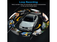 Dashcam Auto 1080P FHD IR Notte WDR Registrazione Loop G-Sensor 3" LCD