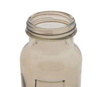 Barattolo Tall con Coperchio Vetro Riciclato Fumo Cm Ø 6.5X13.5(Made In Spain)