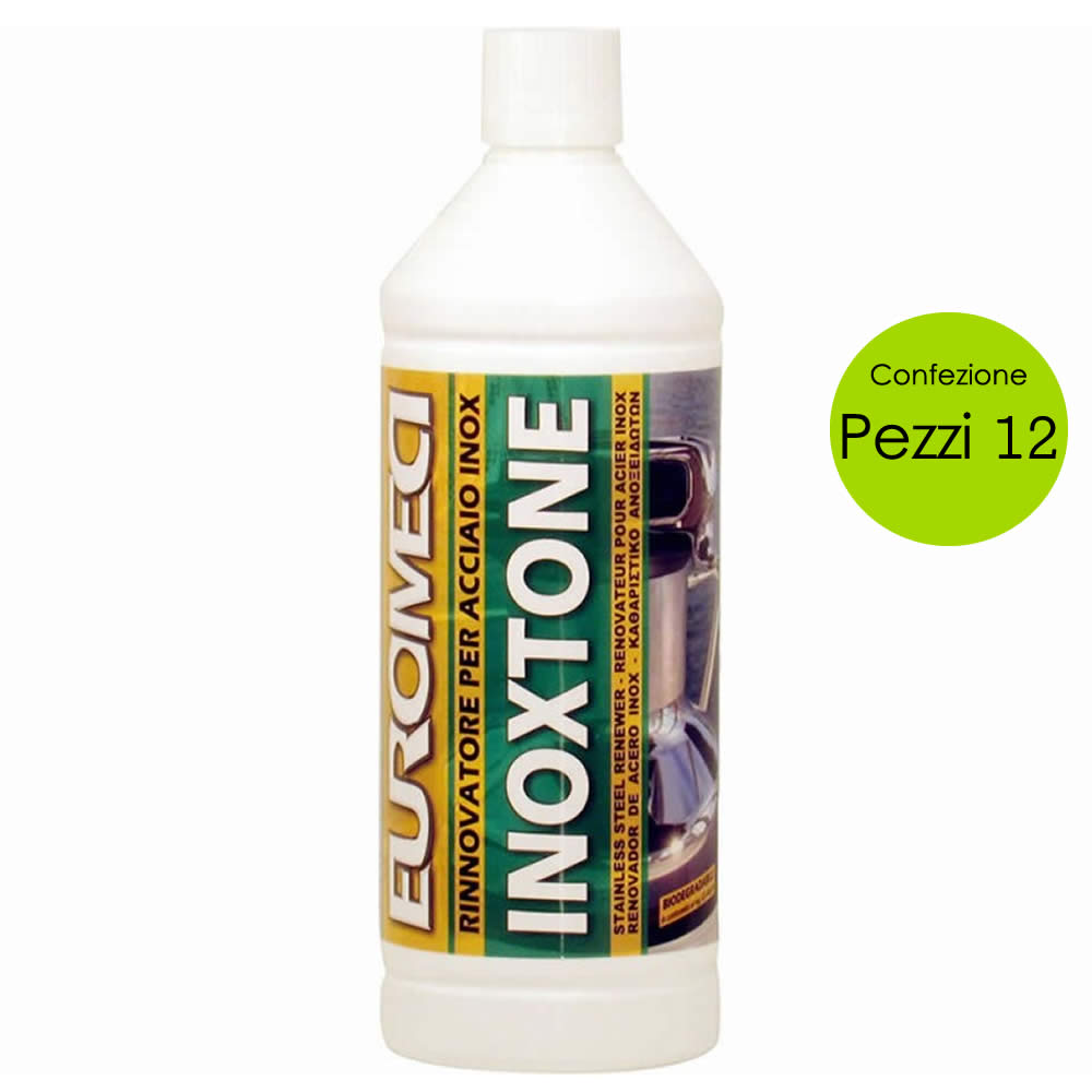 Multipack 12 pezzi euromeci inoxtone rinnovatore per acciaio inox