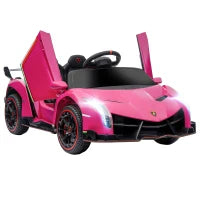 Auto Elettrica per Bambini, Lamborghini Veneno con Licenza, 111x61x45 cm, Rosa