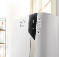 De'longhi pinguino pac ex93 - condizionatore d'aria molto silenzioso con tubo di scarico, tecnologia whisper – aria condizionata mobile per ambienti fino a 85 m³, 60 db(a), 3 velocità di ventilazione, classe energetica a+