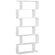 Libreria di Design Mobili Ufficio Scaffale in Legno 80x24x191cm Bianco