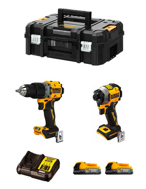 DeWALT Kit DCK2050E2T (DCD805 + DCF850 + 2 x 1,7 Ah Powerstack + DCB112 + TSTAK II)