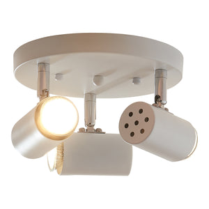 Lampada Faretti da Soffitto Bathgate Plafoniera con 3 Spot Orientabili in Metallo Bianco lux.pro