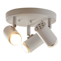 Lampada Faretti da Soffitto Bathgate Plafoniera con 3 Spot Orientabili in Metallo Bianco lux.pro