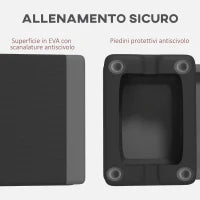 Stepper Fitness Regolabile a 10.5/15.5/20.5 cm con Superficie Antiscivolo e Capacità 250 kg, Grigio