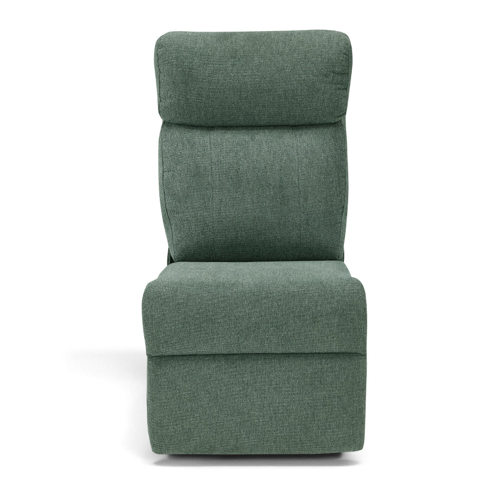 Poltrona relax elettrica Denver per anziani, 2 motori, 2 ruote, reclinazione e alzapersona, sponde estraibili, doppia pediera estensibile, colore Verde