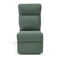 Poltrona relax elettrica Denver per anziani, 2 motori, 4 ruote, reclinazione e alzapersona, sponde estraibili, doppia pediera estensibile, colore Verde