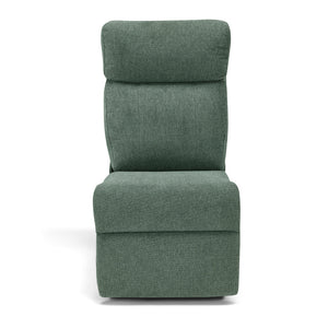 Poltrona relax elettrica Denver per anziani, 2 motori, 4 ruote, reclinazione e alzapersona, sponde estraibili, doppia pediera estensibile, colore Verde