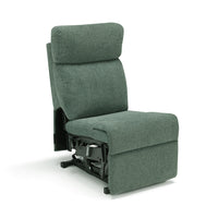 Poltrona relax elettrica Denver per anziani, 2 motori, 4 ruote, reclinazione e alzapersona, sponde estraibili, doppia pediera estensibile, colore Verde