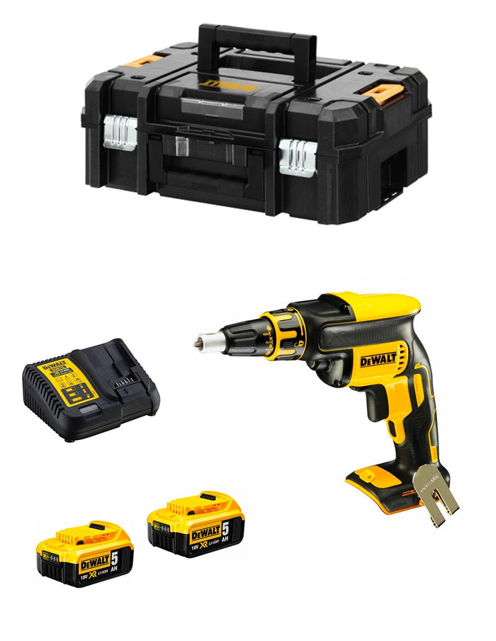 Dewalt avvitatore per cartongesso  dcf620p2t (2 x 5,0 ah + dcb115 + tstak ii) 0635292961069