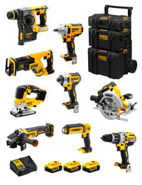 Dewalt  kit dwk901 (dcd996 + dch273 + dcg405 + dcf887 + dcf894 + dcs334 + dcs570 + dcs367 + dcl050+ 3x5,0ah +dcb115 + caddy 3en1) 8435587917106