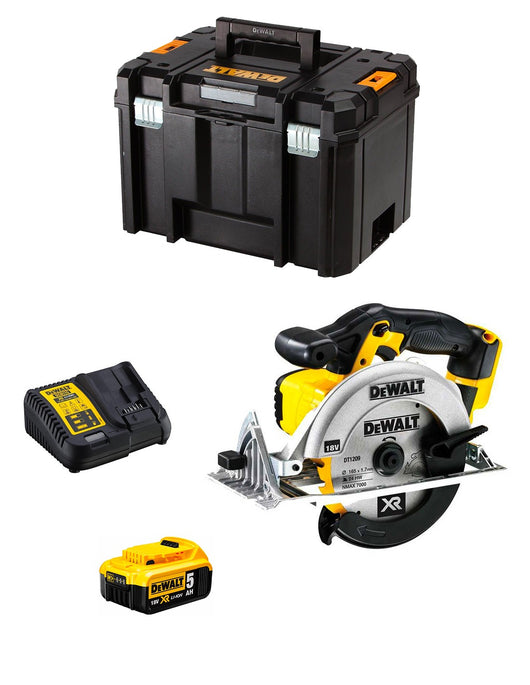 Dewalt sega circolare  dcs391p1 (1 x 5,0 ah + dcb115 + tstak vi) 0659436001268