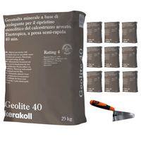 Geomalta minerale tixotropica 10 sacchi da 25 kg cazzuola punta tonda 16 cm