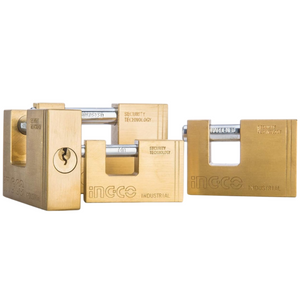 Lucchetto rettangolare ottone massiccio cilindro acciaio 3 chiavi sicurezza *** lunghezza 80 mm, confezione 1