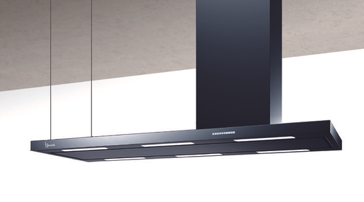 CAPPA ELEA ISOLA cm 176x60 camino destra - Nera - 900 m3/h