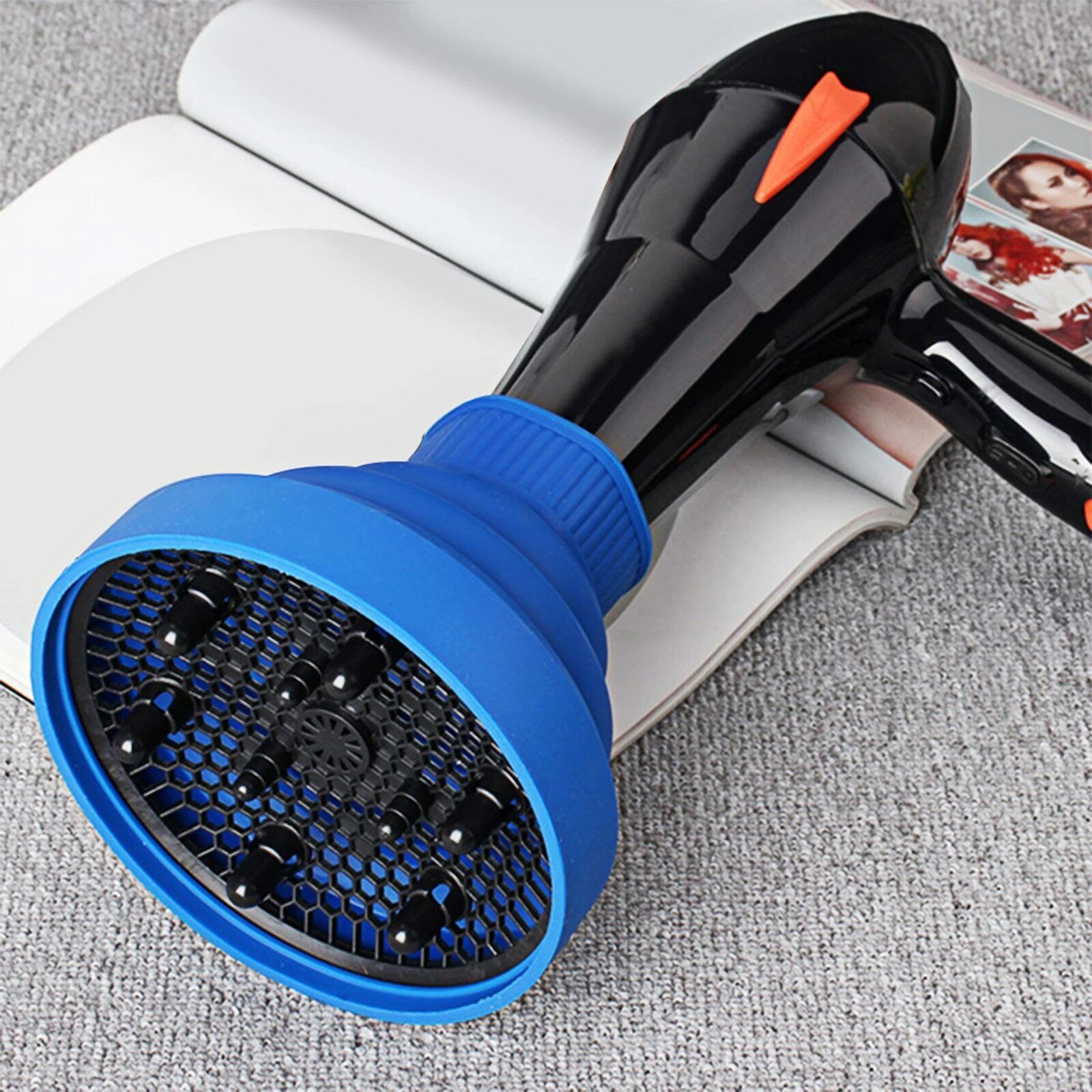 Diffusore universale per phon asciugacapelli in silicone pieghevole Art. 360