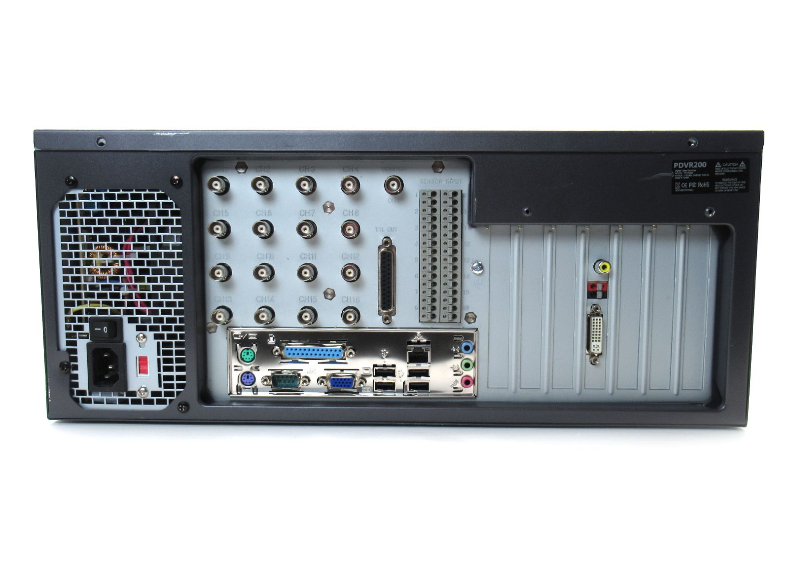 Digital Video Recorder PDVR200 Intel Core 2 Quad Q 8200 RAM 4GB HDD 500GB 16 Canali