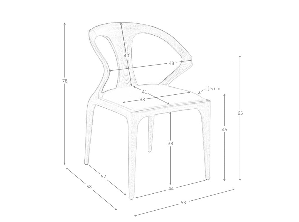 Sedia in similpelle marrone e noce