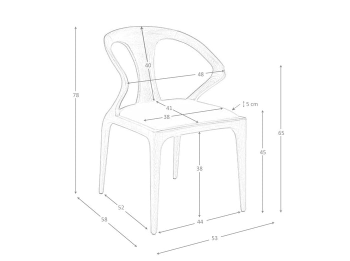 Sedia in similpelle marrone e noce