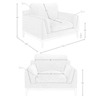 Poltrona in tessuto 123 x 103 x 90 cm colore marrone