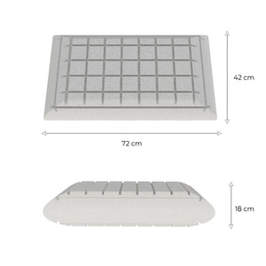 Cuscino in memory foam per Recupero Muscolare - Precisione Laser in Grafite - Lunar - 72x42x16cm