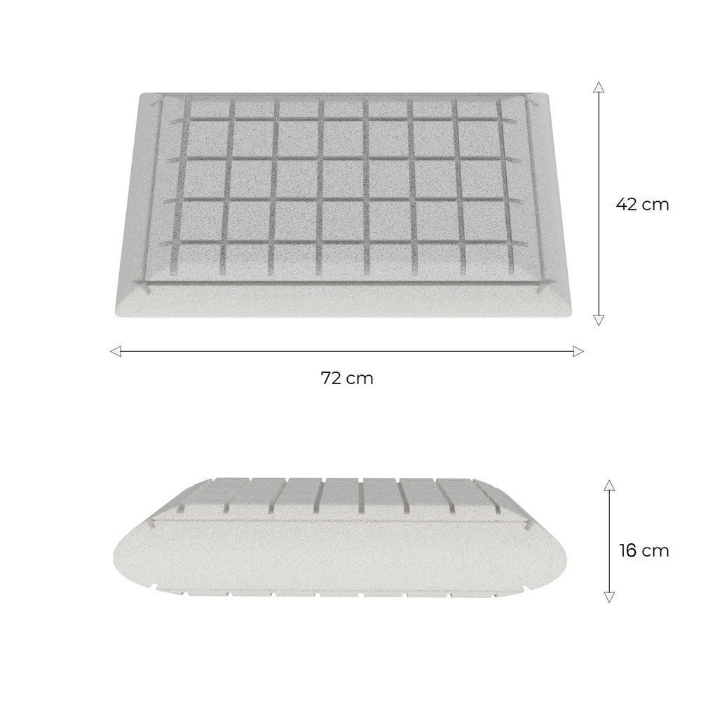 Cuscino in memory foam per Recupero Muscolare - Precisione Laser in Grafite - Lunar - 72x42x16cm
