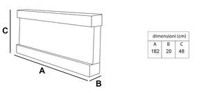 Tempo Style - Camino elettrico a parete e da incasso VELAR | Stufa ventilata da 750W/1500W a basso consumo (Nero, 182cm)