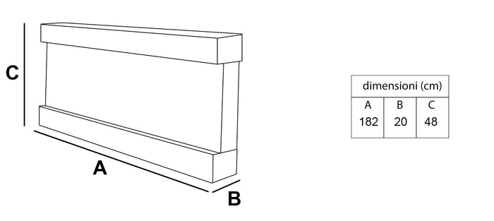 Tempo Style - Camino elettrico a parete e da incasso VELAR | Stufa ventilata da 750W/1500W a basso consumo (Nero, 182cm)