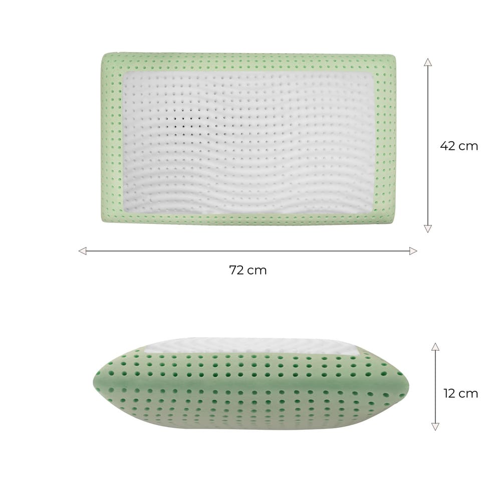 Cuscino in memory foam Anti-Russamento Bio - La Soluzione per Respirare Meglio - Apollo - 72x42x12cm