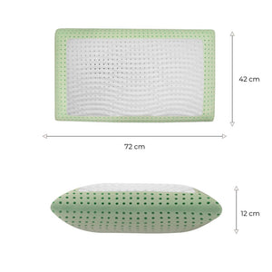 Cuscino in memory foam Anti-Russamento Bio - La Soluzione per Respirare Meglio - Apollo - 72x42x12cm