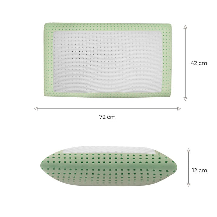 Cuscino in memory foam Anti-Russamento Bio - La Soluzione per Respirare Meglio - Apollo - 72x42x12cm