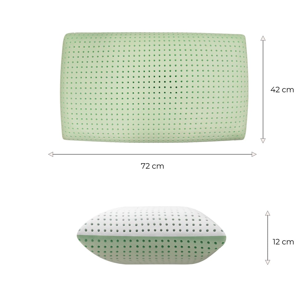 Cuscino in memory foam Anti-Insonnia Aromaterapico con Aloe Rinfrescante - Morfeo - 72x42x52cm