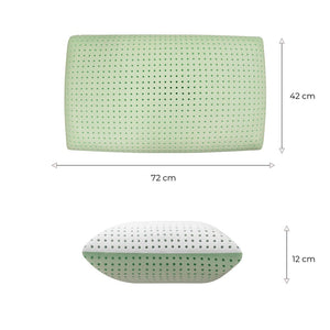 Cuscino in memory foam Anti-Insonnia Aromaterapico con Aloe Rinfrescante - Morfeo - 72x42x52cm