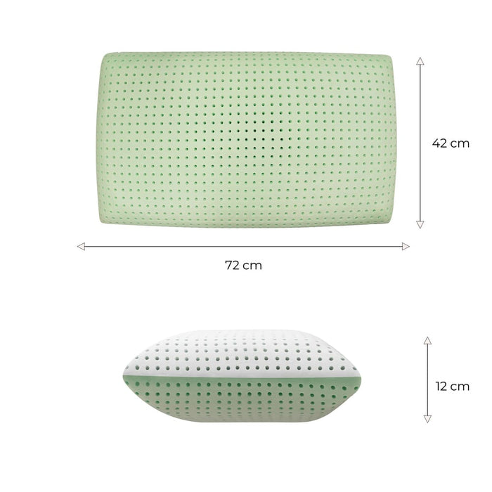 Cuscino in memory foam Anti-Insonnia Aromaterapico con Aloe Rinfrescante - Morfeo - 72x42x52cm